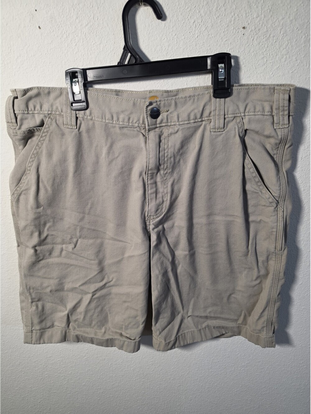 Carhartt Tan Relaxed Fit Canvas Carpenter Shorts Mens 36 Beige Workwear